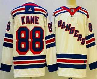 Mens New York Rangers #88 Patrick Kane White Authentic Jersey